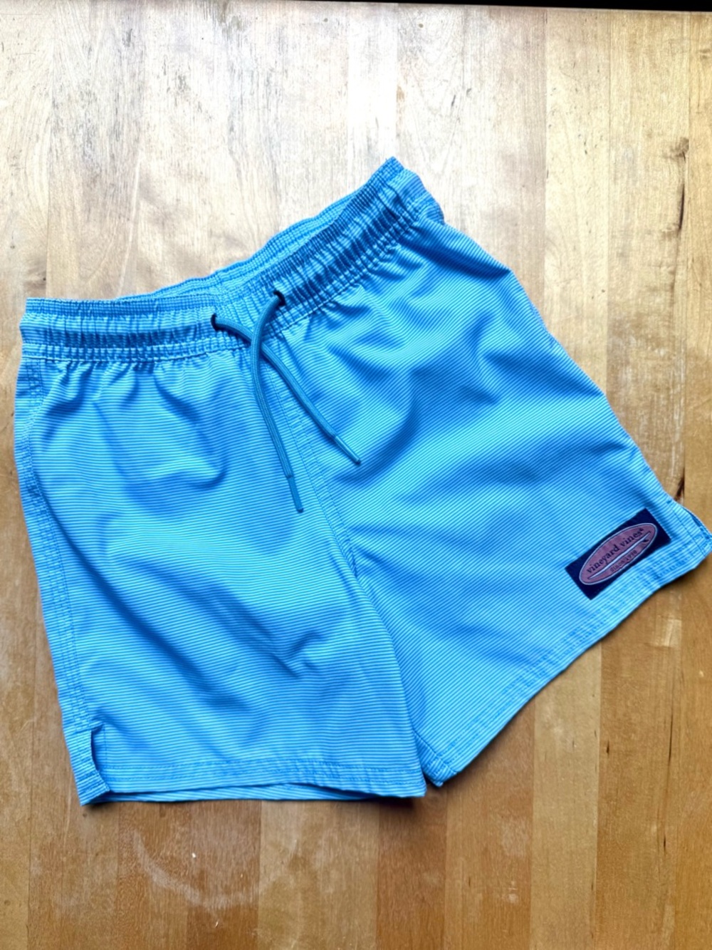 Vineyard Vines Light Blue Striped Swim Shorts
